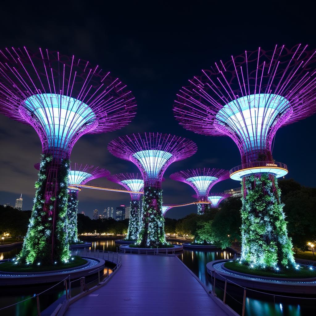 Gardens by the Bay at Night