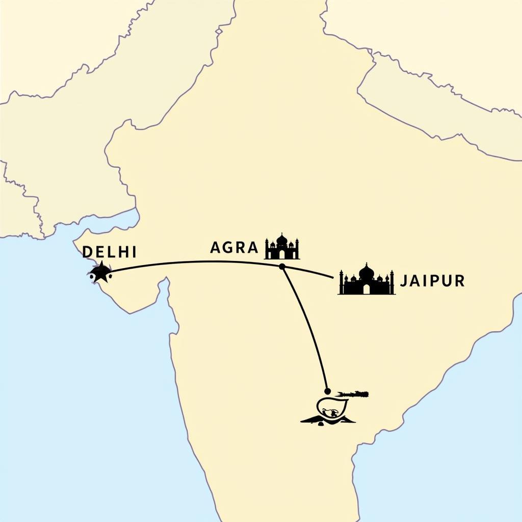 Golden Triangle Tour Map