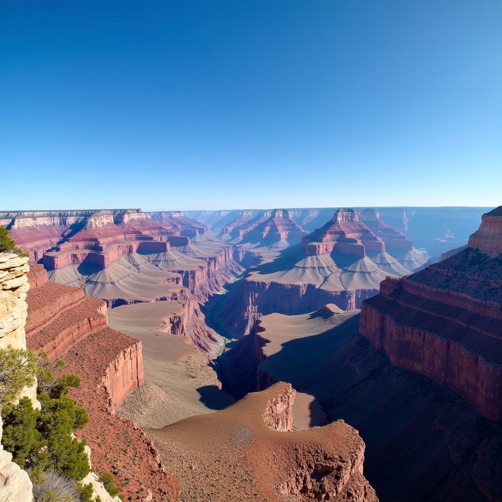 Panoramic View of the Grand Canyon South Rim