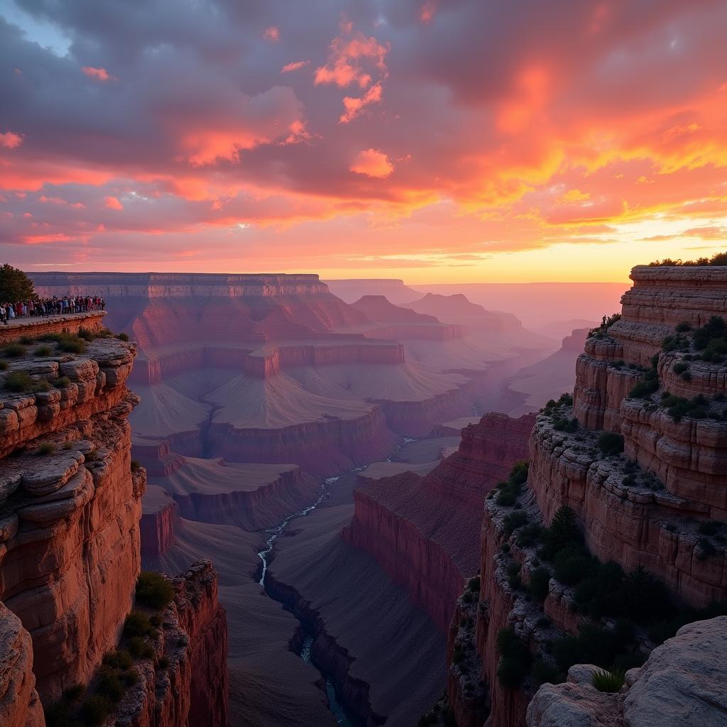 Sunset View from the South Rim of the Grand Canyon