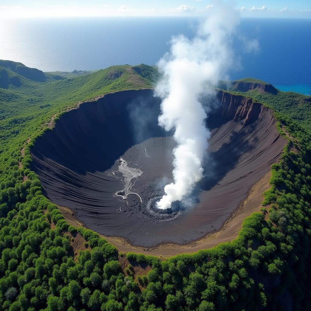 Hawaii Volcano Aerial View