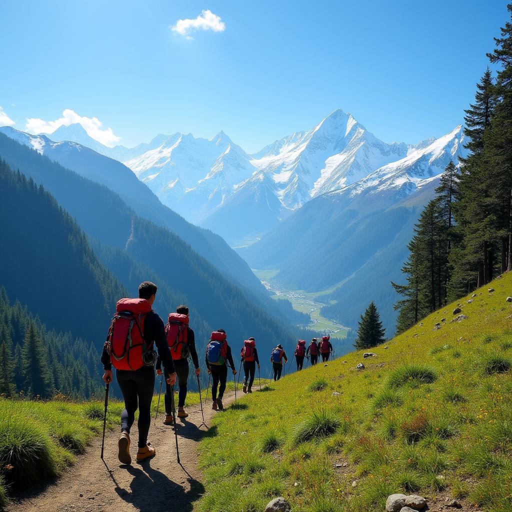 Hiking in Bhutan Mountains