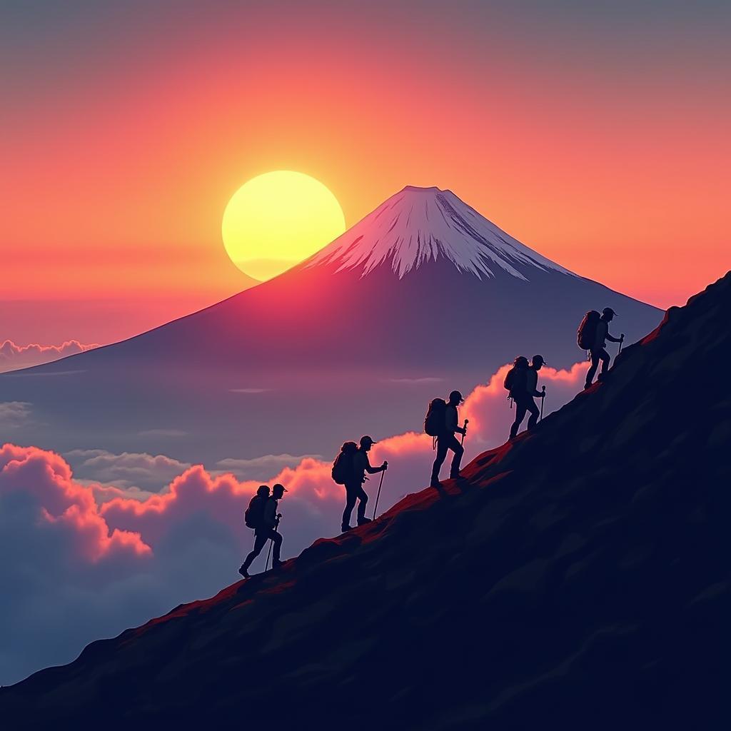 Hiking Mount Fuji in Japan