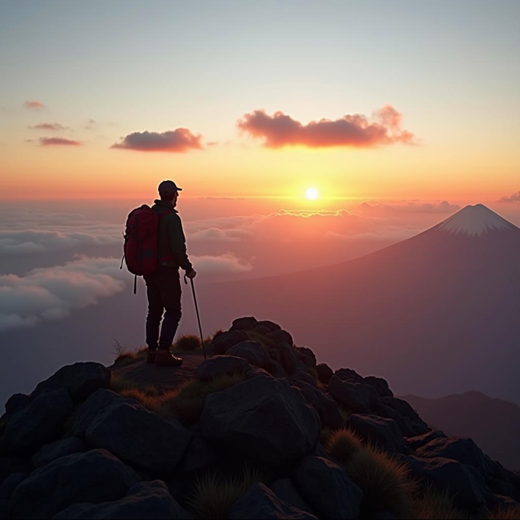 Hiking Mount Fuji with Panoramic View