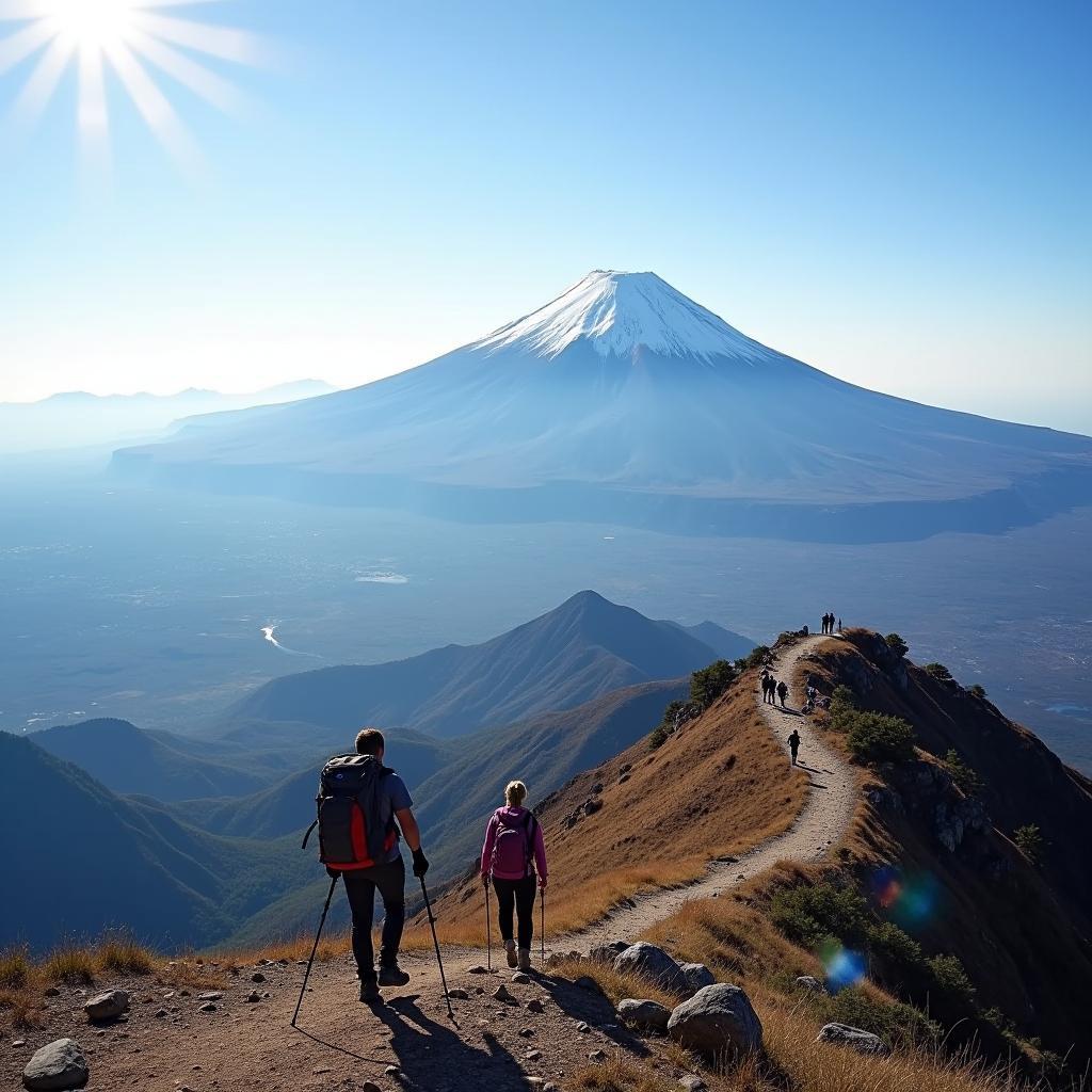 Hiking Mount Fuji with Scenic View