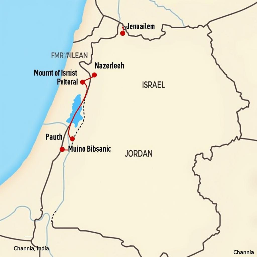 Holy Land Tour Map 2017