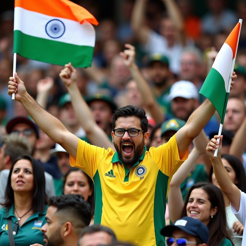 Indian and Australian cricket fans during the 2007 series.