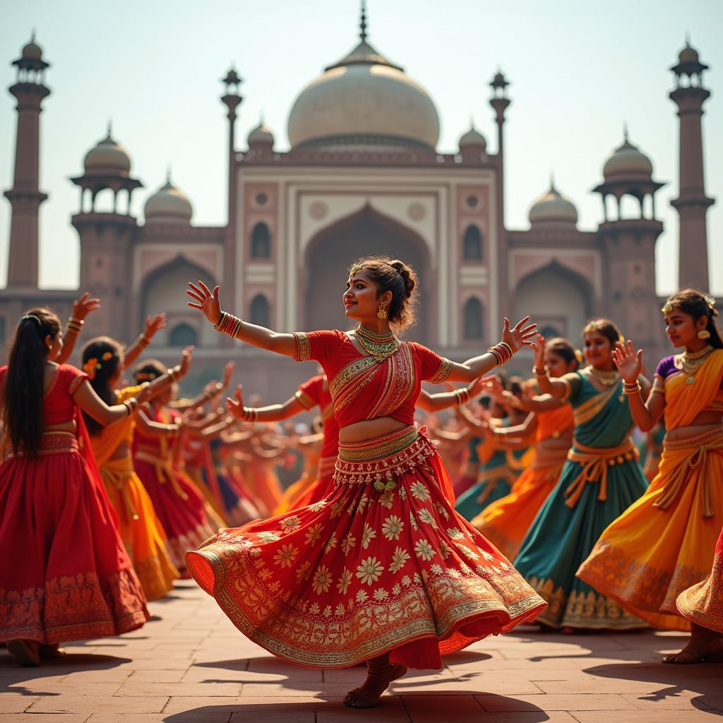 Immerse yourself in Indian culture with a vibrant dance performance.