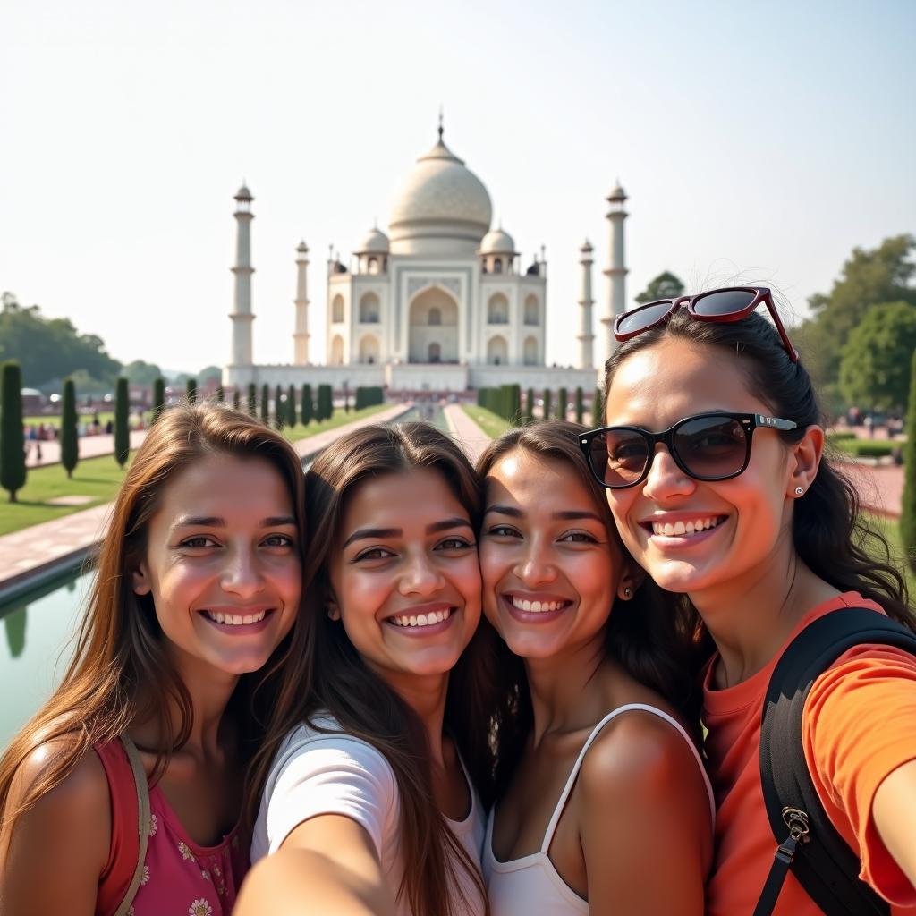 Family enjoying a domestic tour package in India