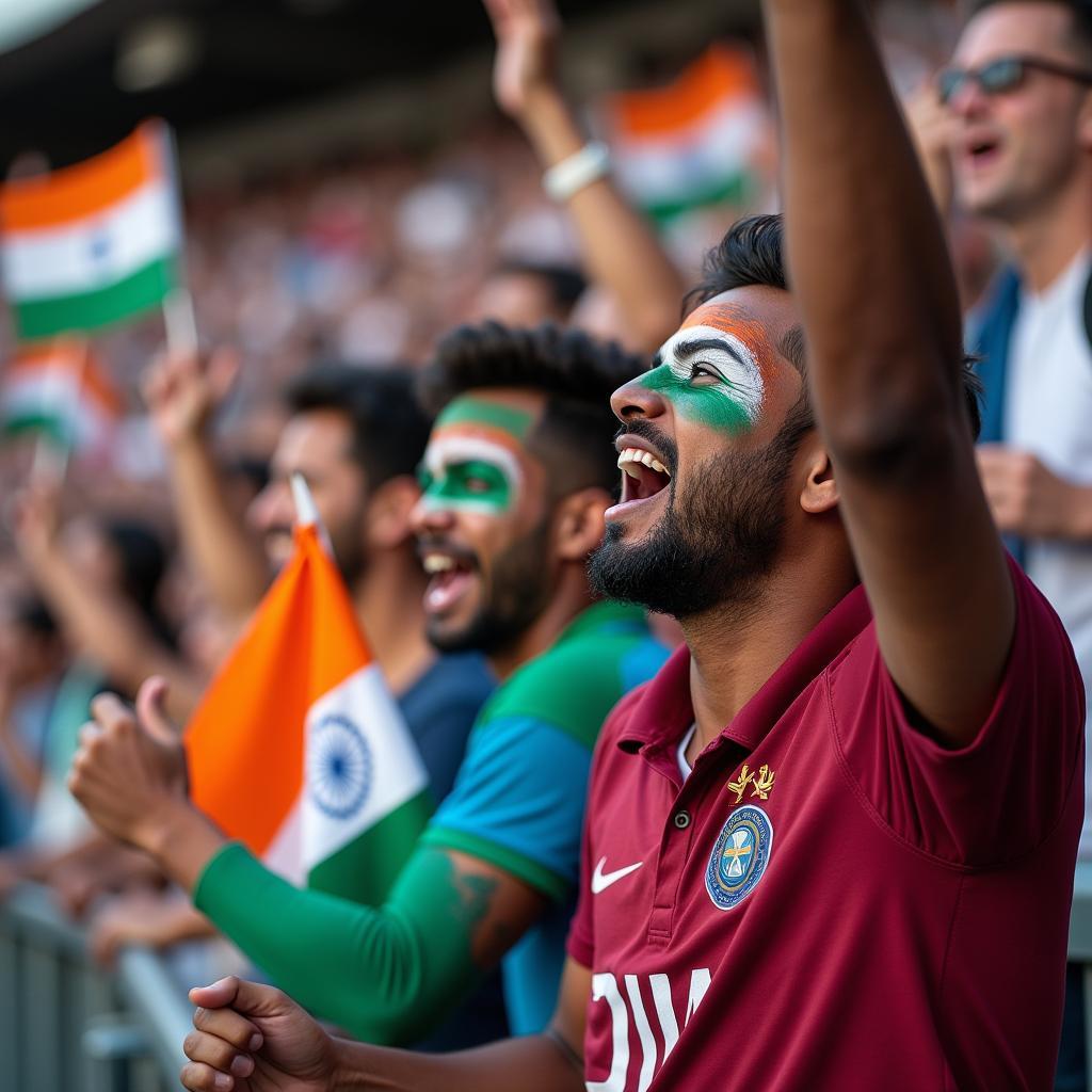 Passionate fans from India and West Indies