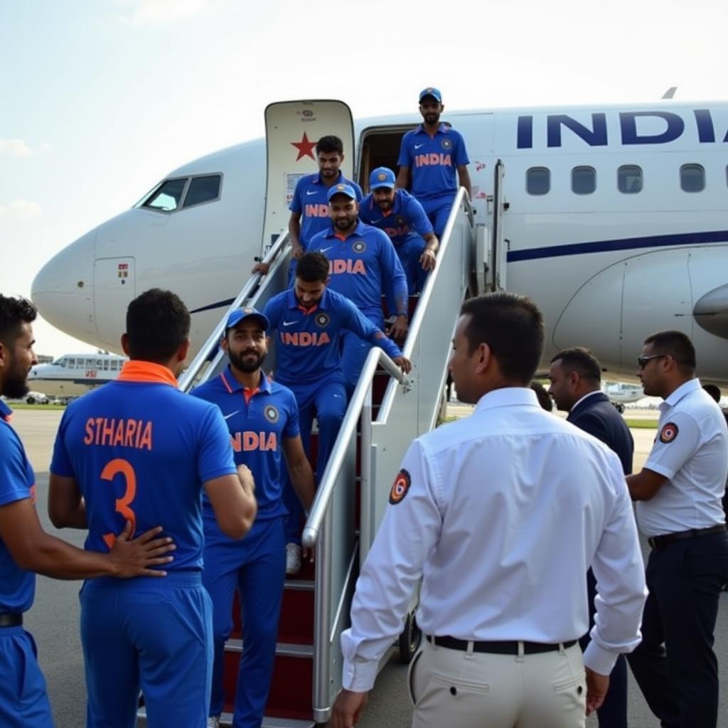 Indian Cricket Team Arriving in Sri Lanka for the ODI Series