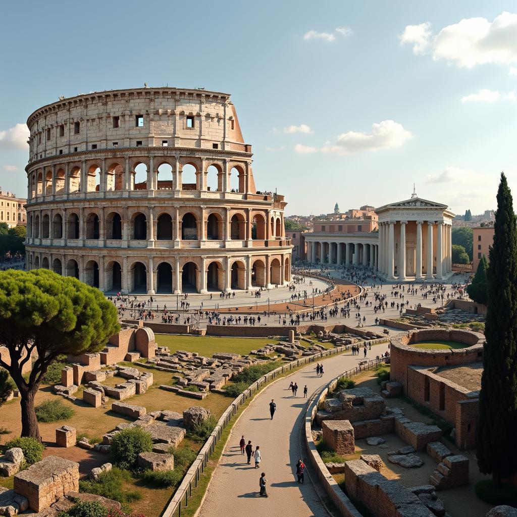 Exploring Italy's Historical Sites: Colosseum and Roman Forum