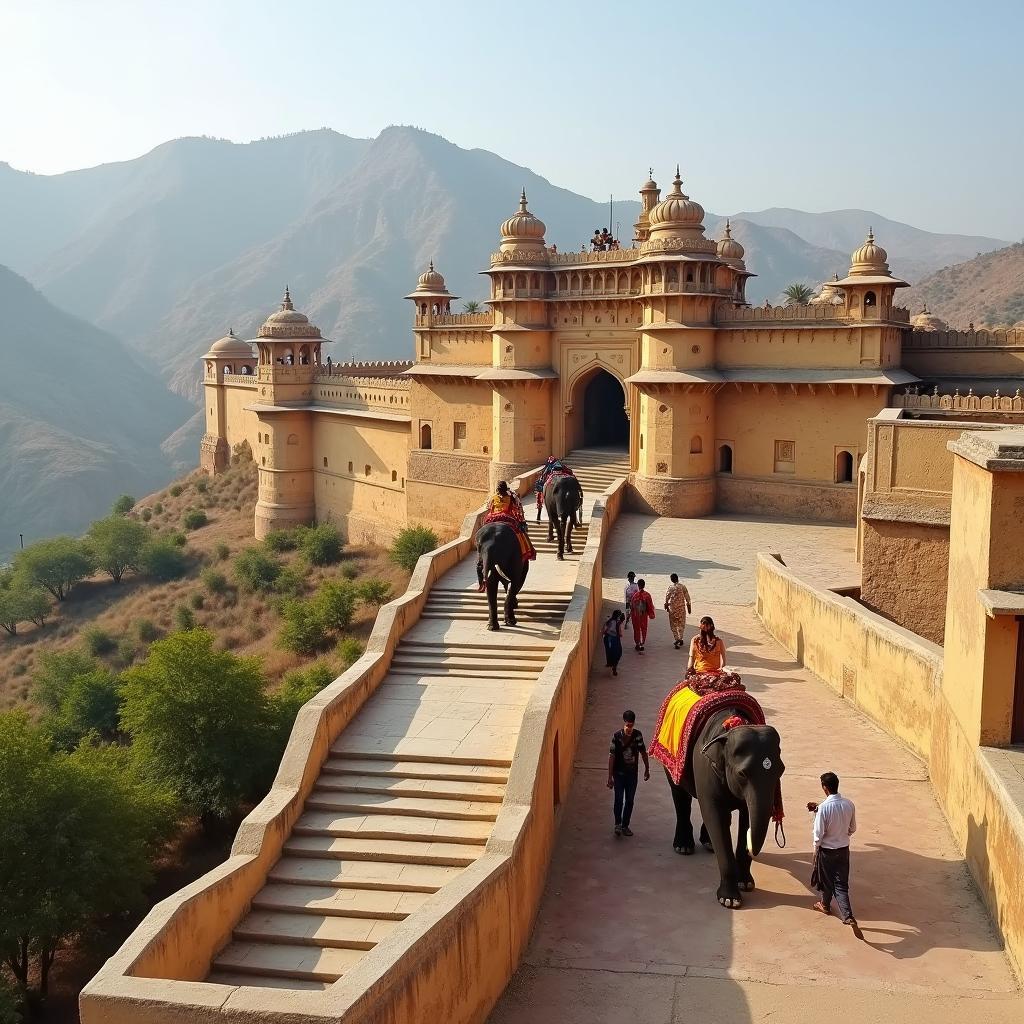 Amber Fort in Jaipur During Golden Triangle Tour