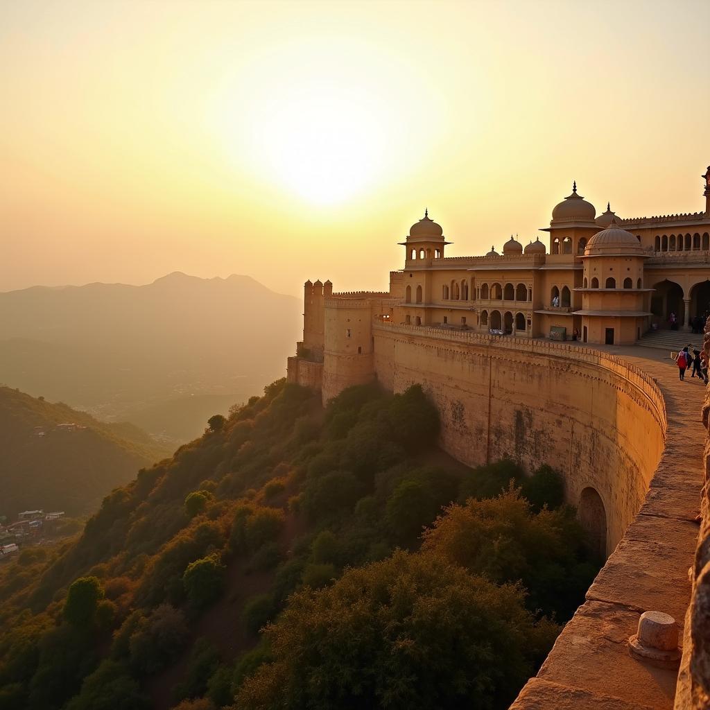 Sunrise view of Amer Fort in Jaipur