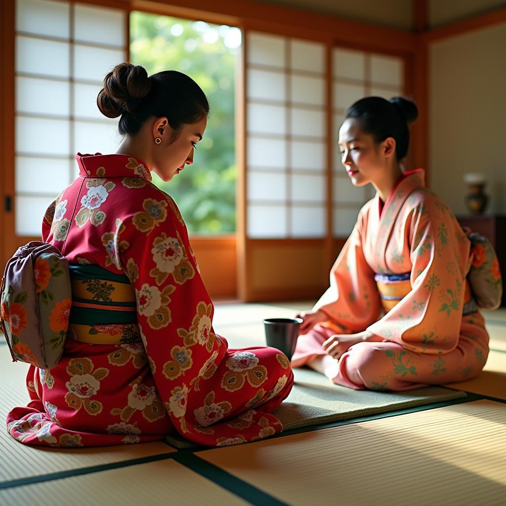 Traditional Japanese Tea Ceremony with Kimono Experience