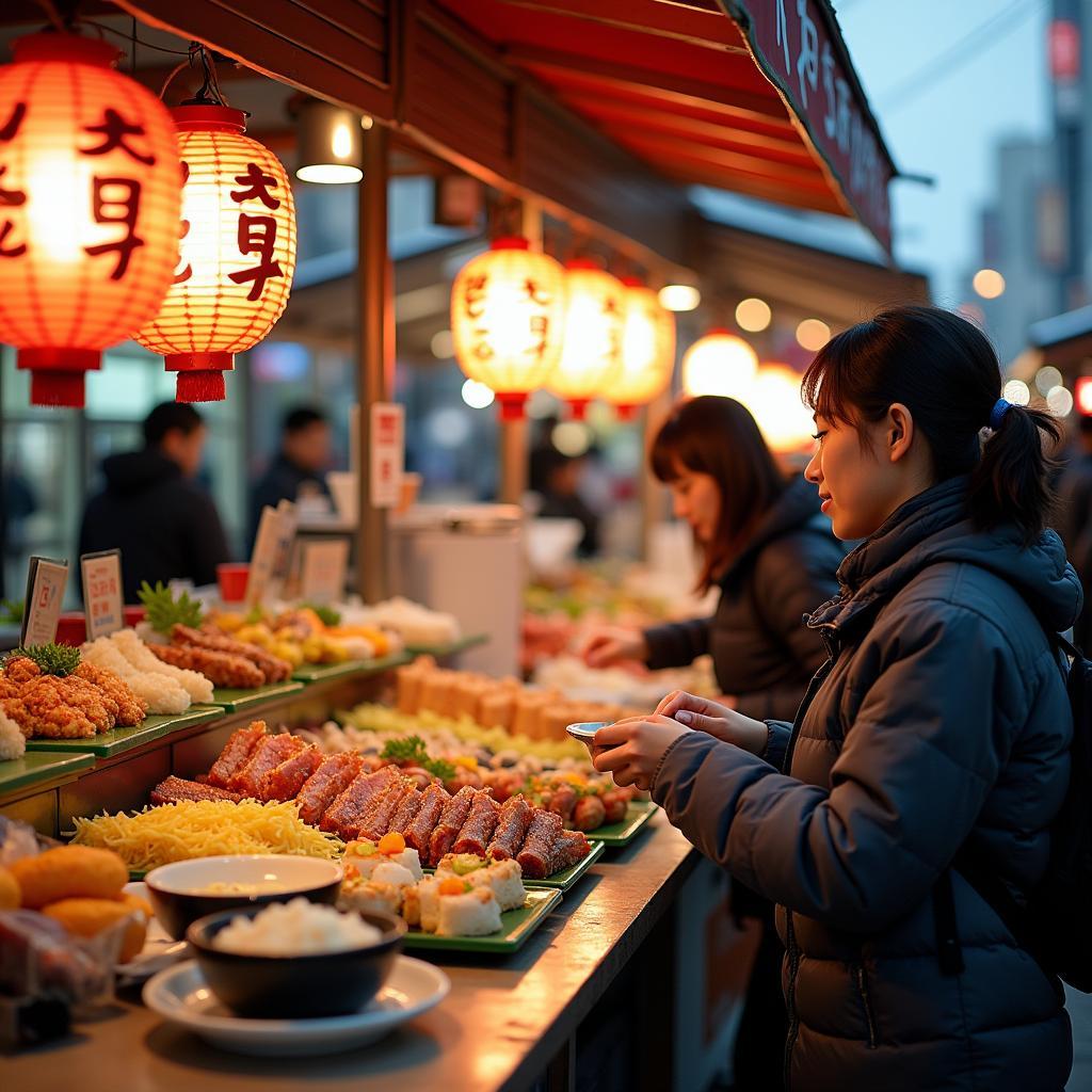 Exploring Japanese street food on a budget