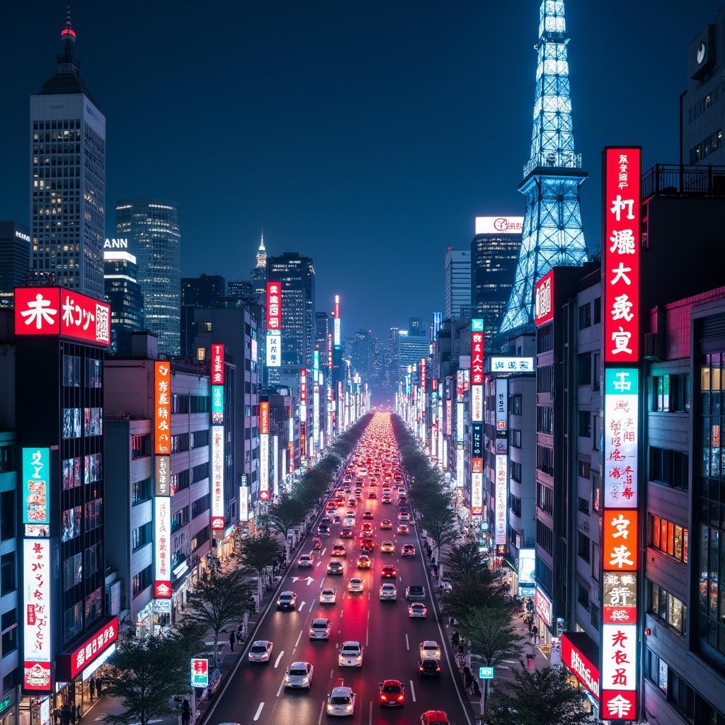 Tokyo Cityscape at Night