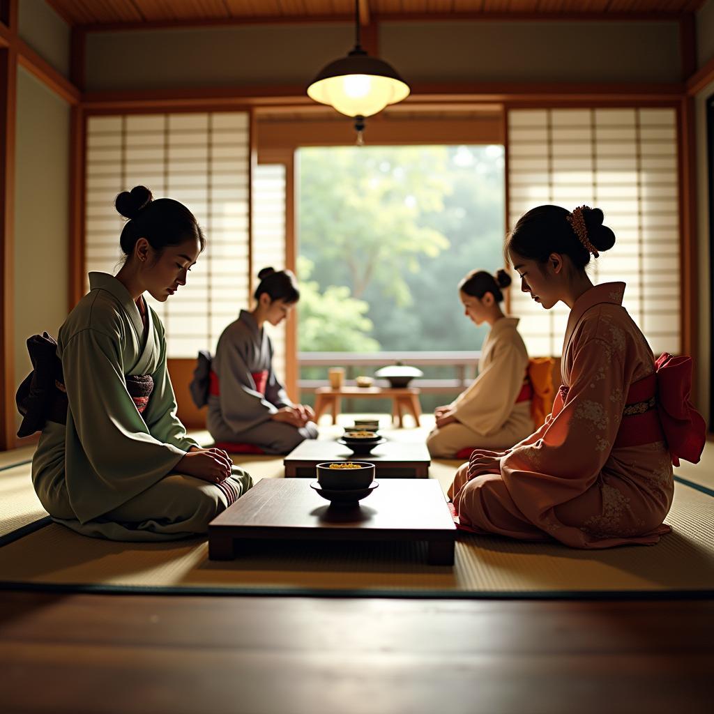 Traditional Japanese tea ceremony experience.