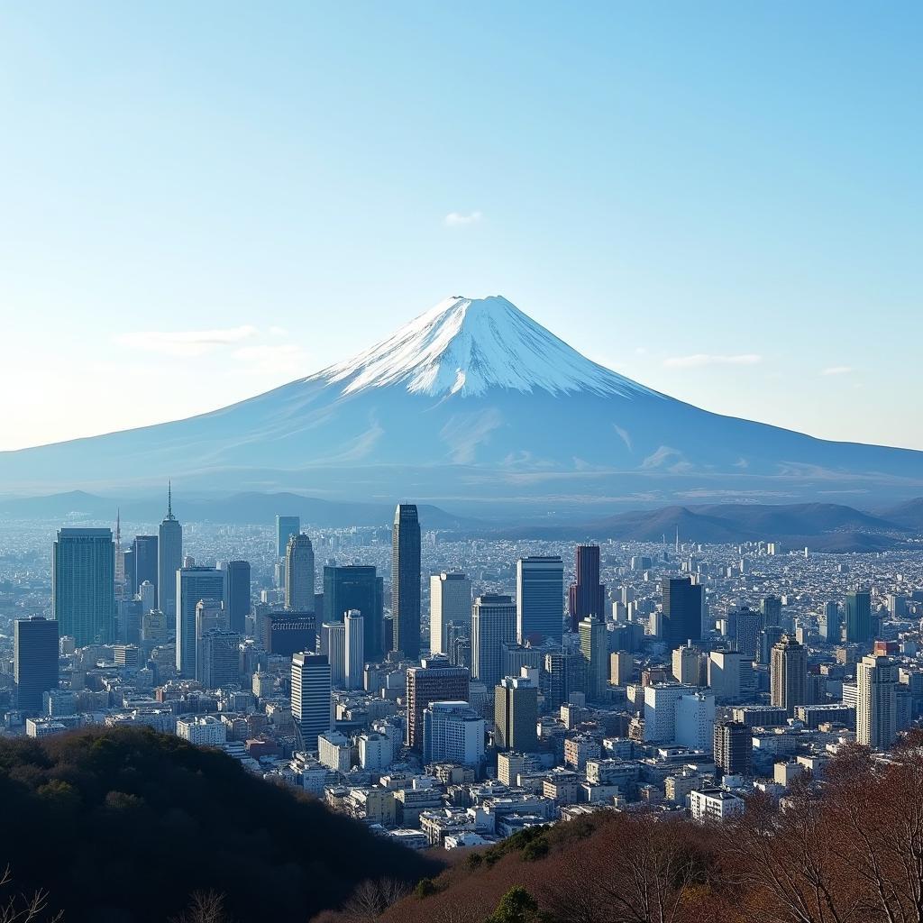 Iconic Japanese Landscapes: Mount Fuji and Tokyo Skyline