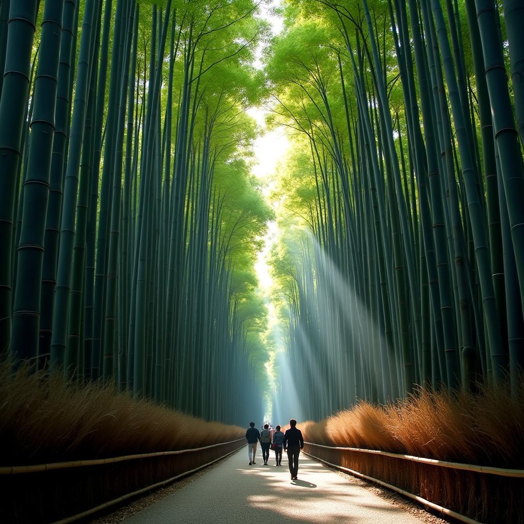 Exploring the serene Arashiyama Bamboo Grove in Kyoto, Japan