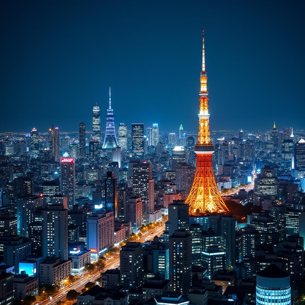 Tokyo Skyline at Night