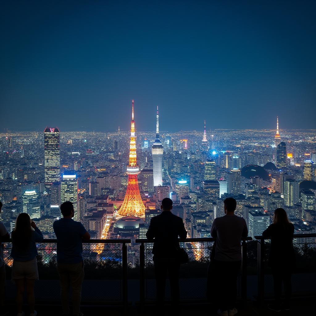 Tokyo Skyline at Night during an IRCTC Tour