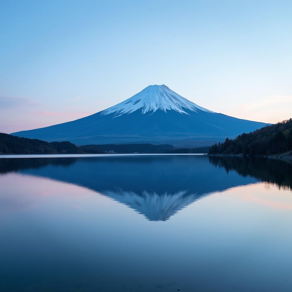 Mount Fuji Reflected in a Lake