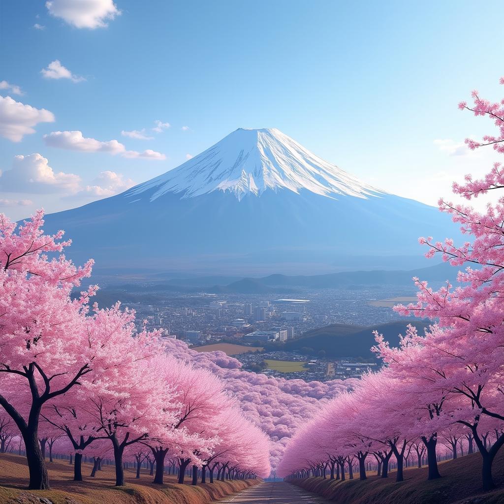 Japan's Natural Wonders: Mount Fuji & Cherry Blossoms