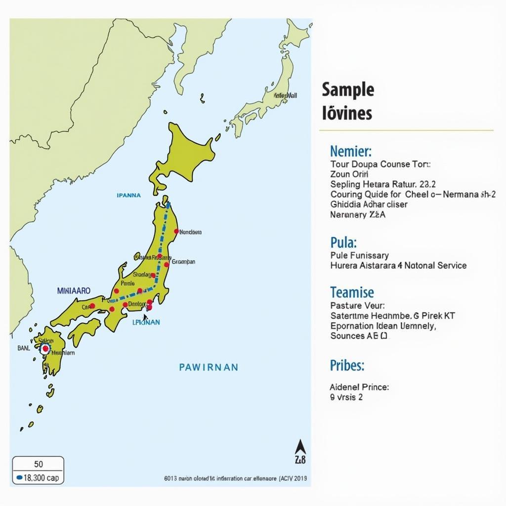 Map and Itinerary for Japan Trip