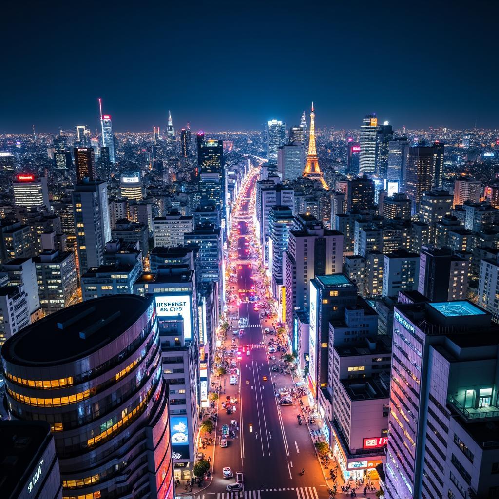 Tokyo Cityscape at Night