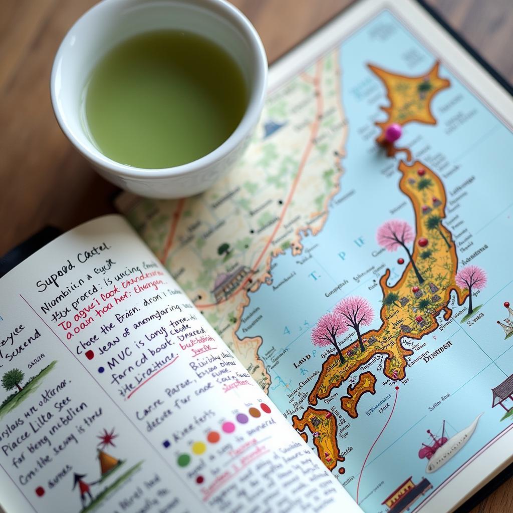 Planning a Japan Tour with Map and Itinerary