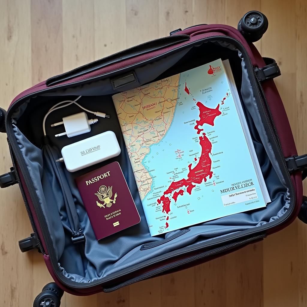 Packing essential items for a trip to Japan