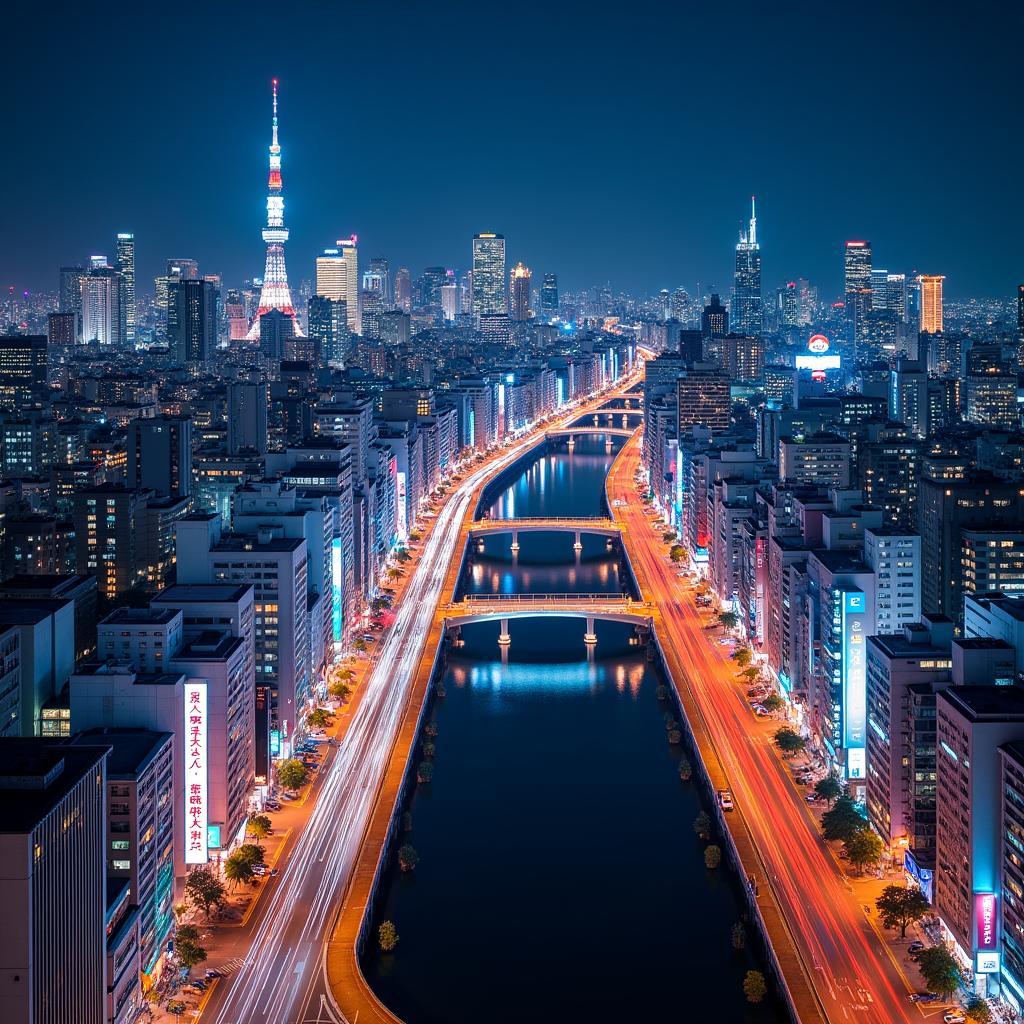 Tokyo Cityscape at Night