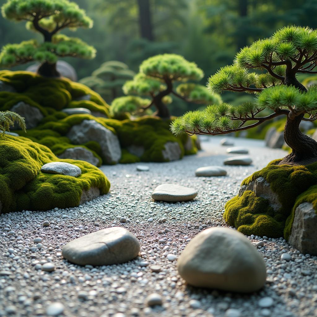 Tranquil Japanese Zen Garden after an African Safari Adventure