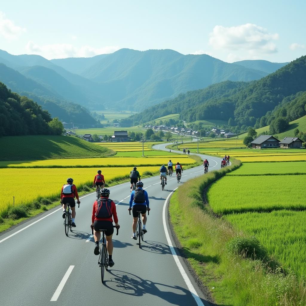 Cycling Through the Japanese Countryside during a "Villa on Tour"