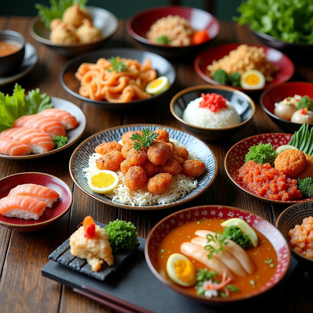 Variety of Japanese Cuisine - Sushi, Ramen, Tempura