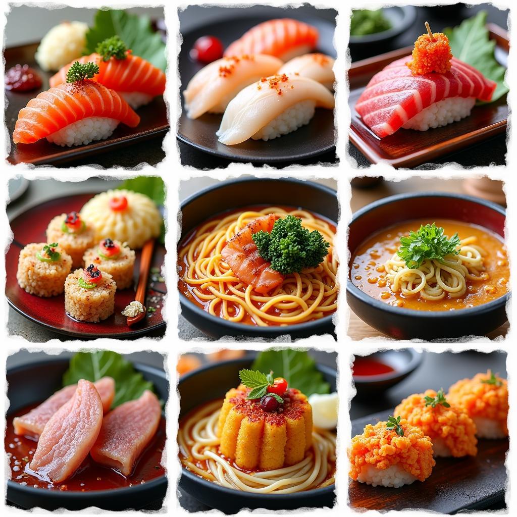 Variety of Japanese Dishes