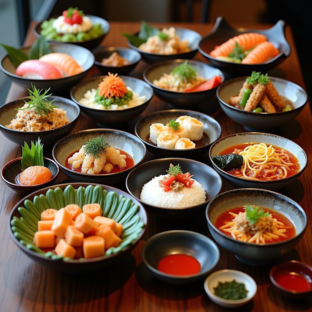 Variety of Japanese dishes