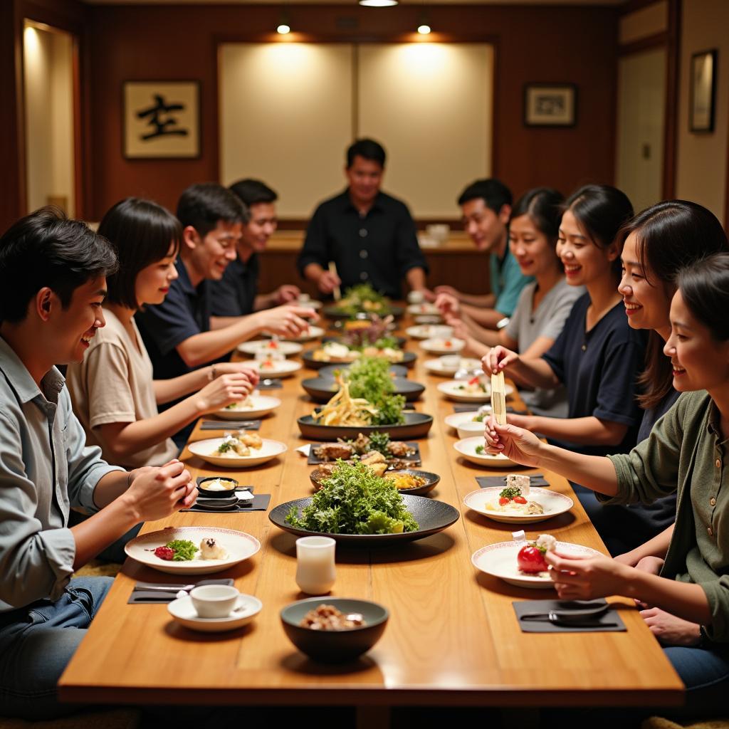 Enjoying a Traditional Japanese Meal with SMRS Tours