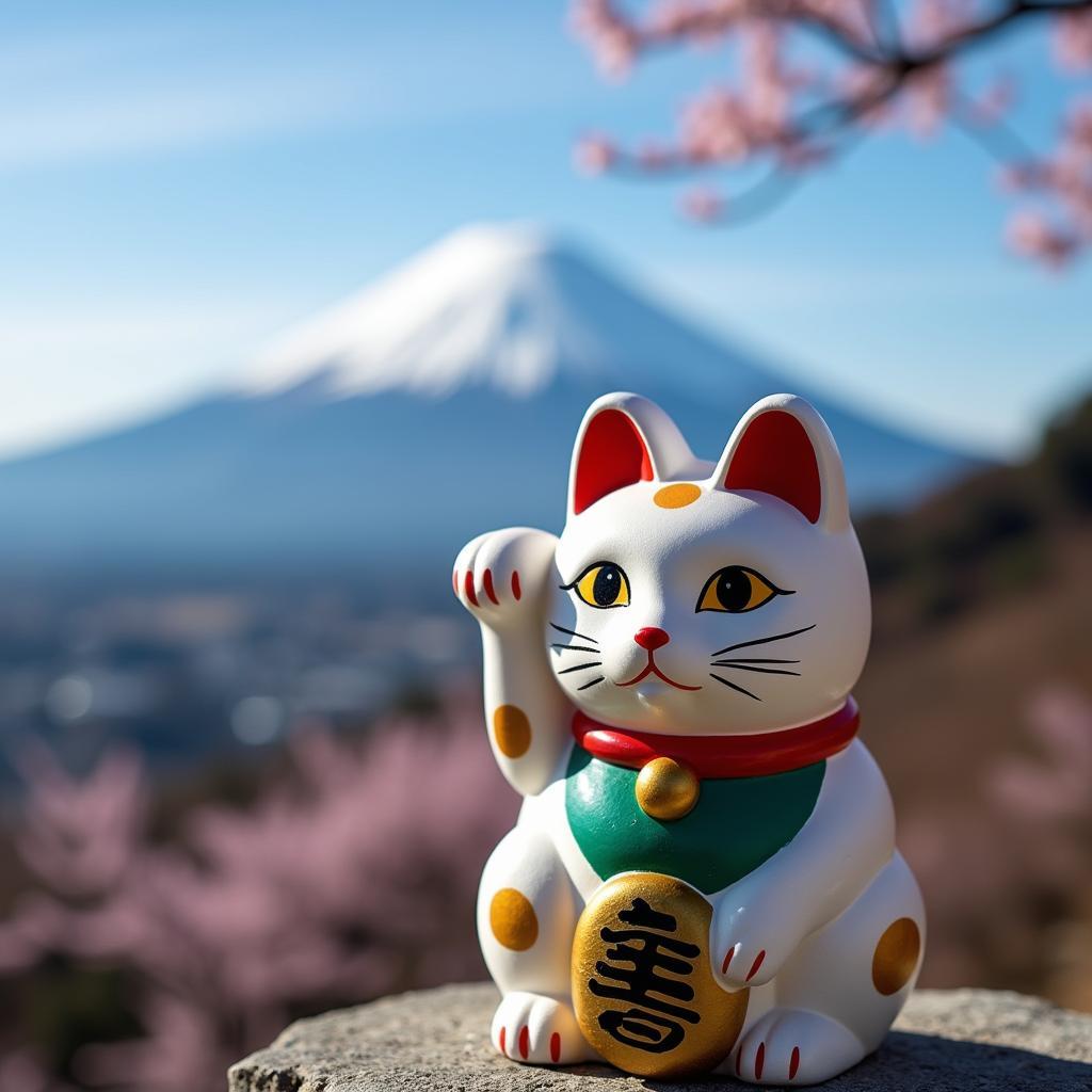 Japanese Cultural Icons: Mount Fuji and Maneki-neko