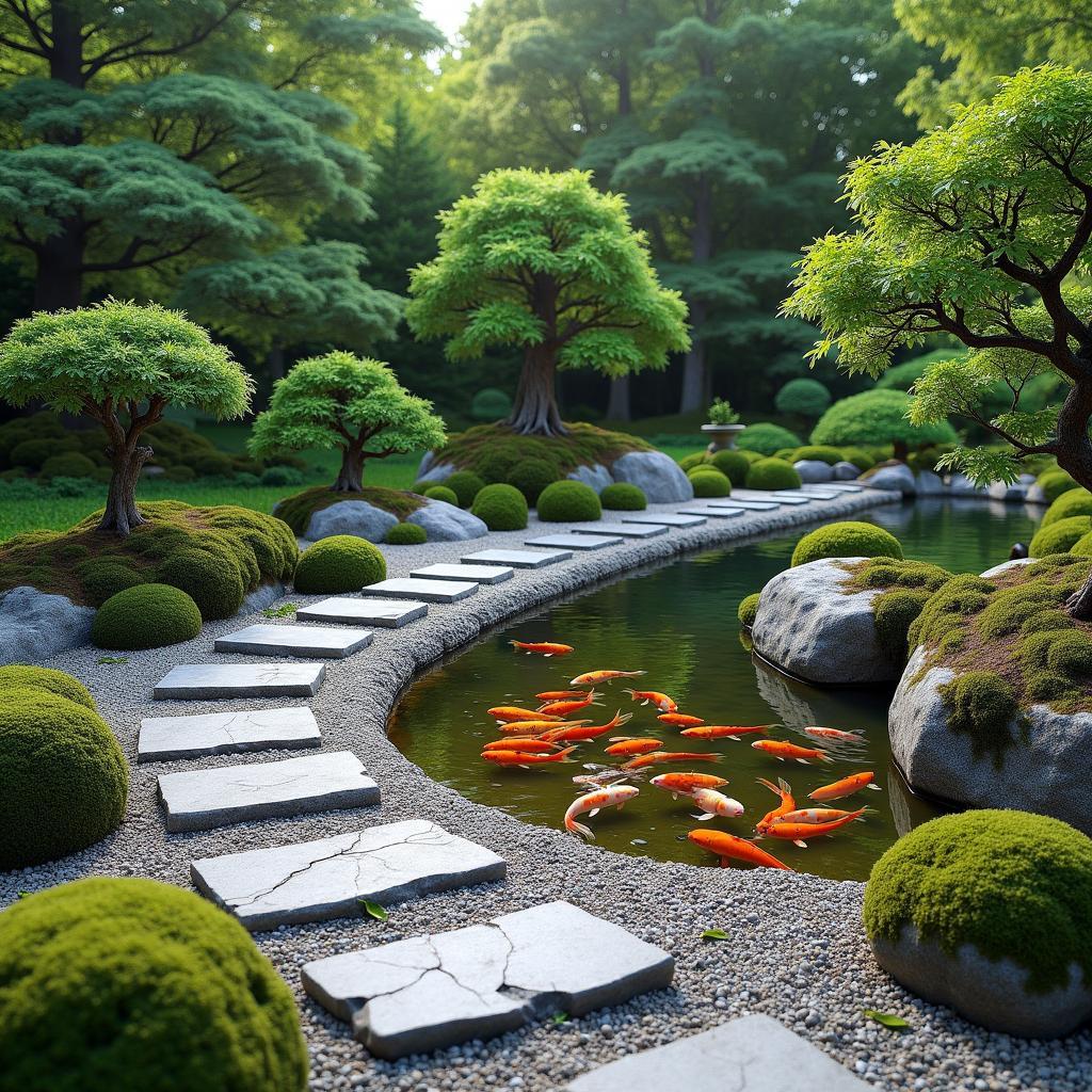 Find serenity in a meticulously designed Japanese garden, a world away from the bustle of urban life.