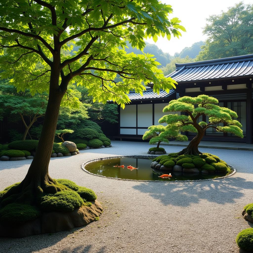 Tranquil Japanese Garden for Zen Meditation