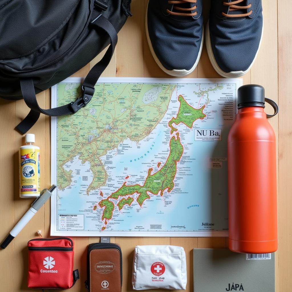 Preparing for a walking tour in Japan