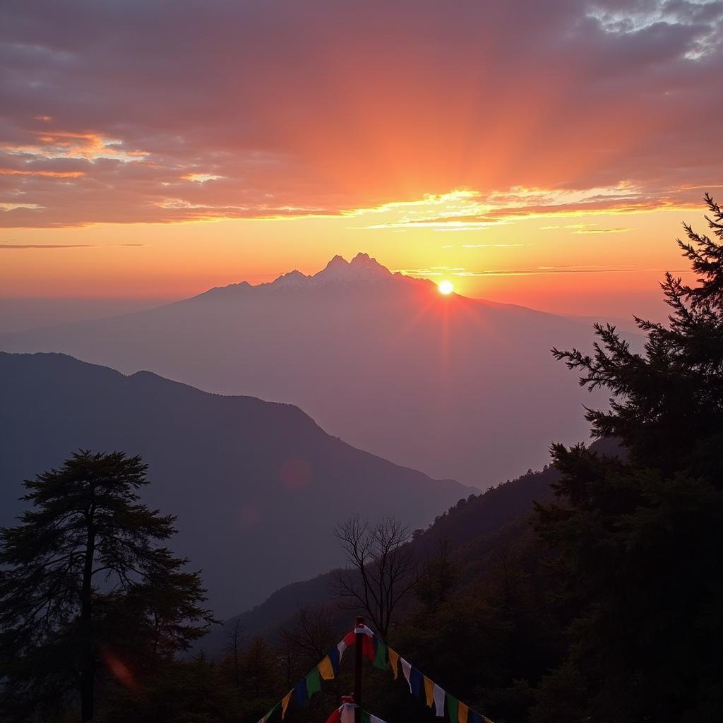 Sunrise over Kanchenjunga in Sikkim