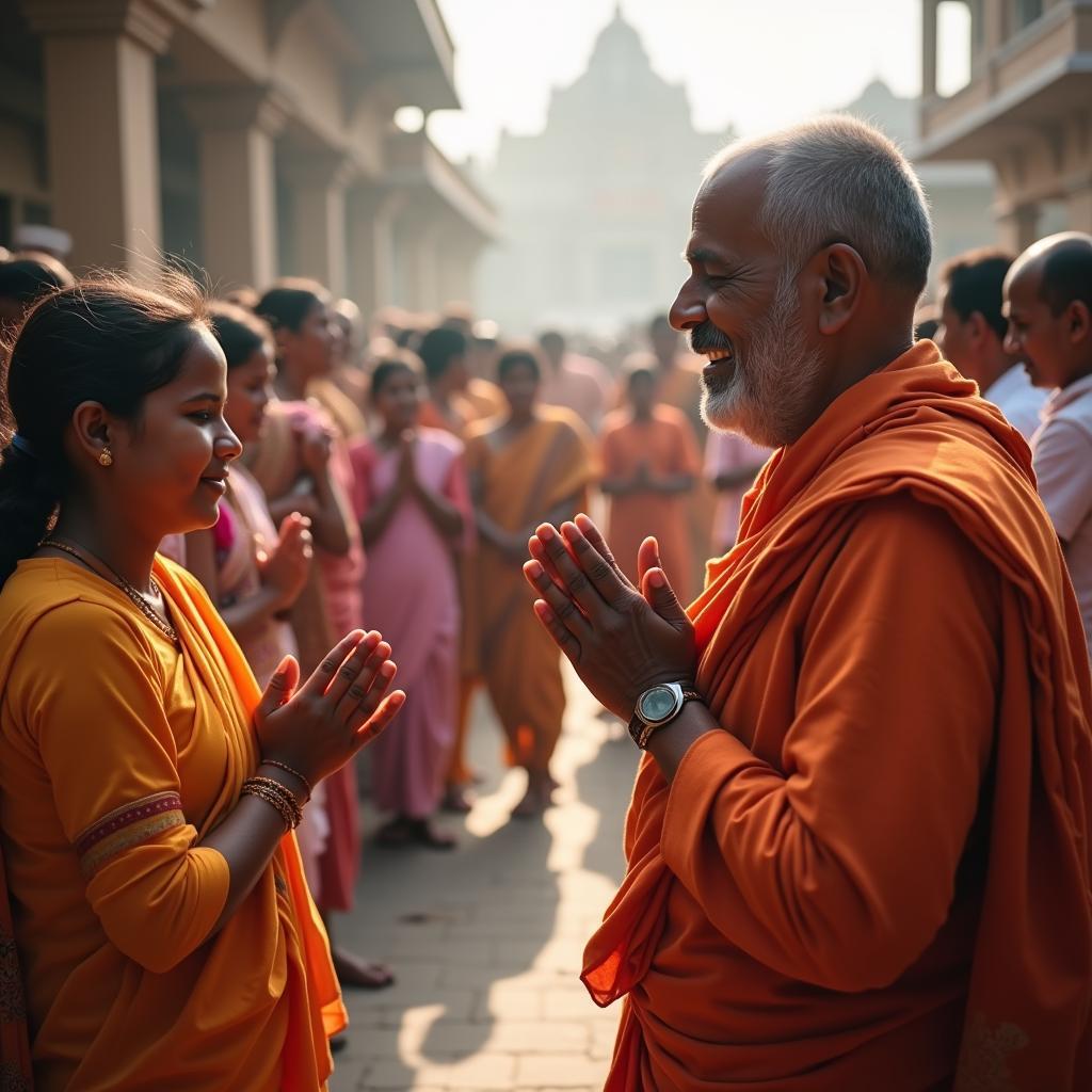 Pilgrims at Kanchipuram Divya Desam