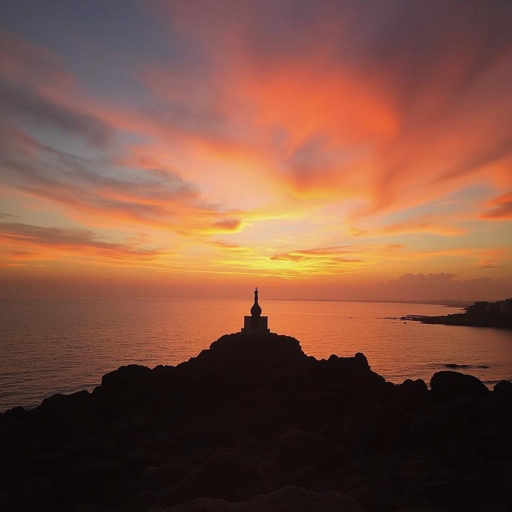 Stunning Sunset View at Kanyakumari