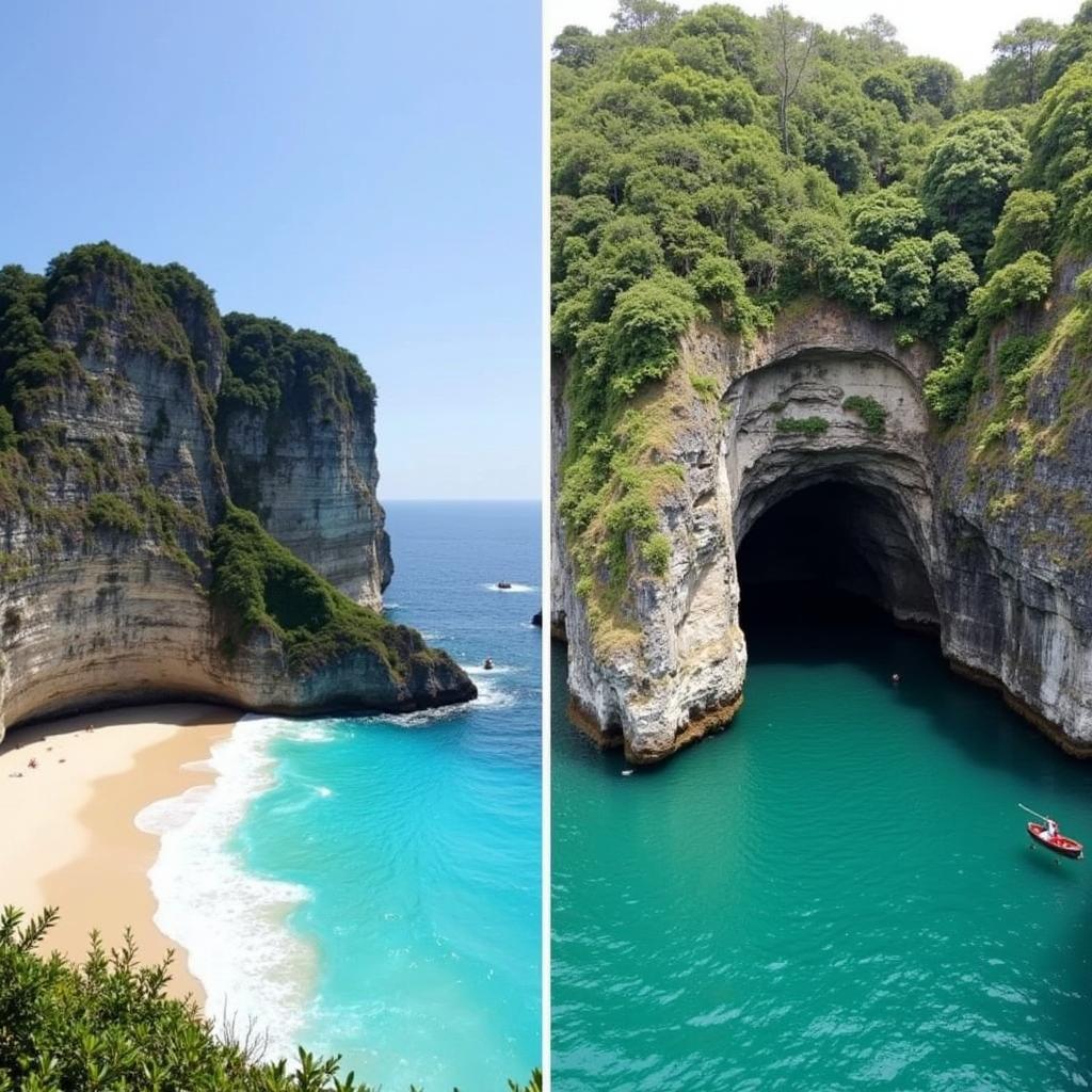 Kelingking Beach and Angel's Billabong in Nusa Penida