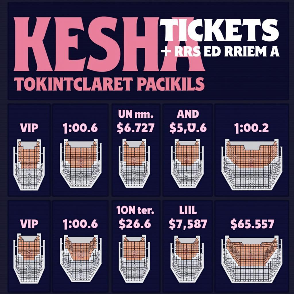 Kesha tour ticket prices vary by venue and seat location.