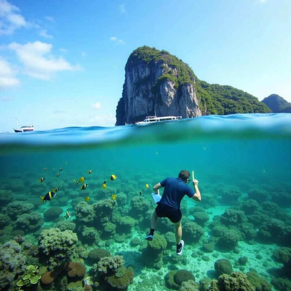 Snorkeling at Chicken Island on the Krabi 4 Island Tour