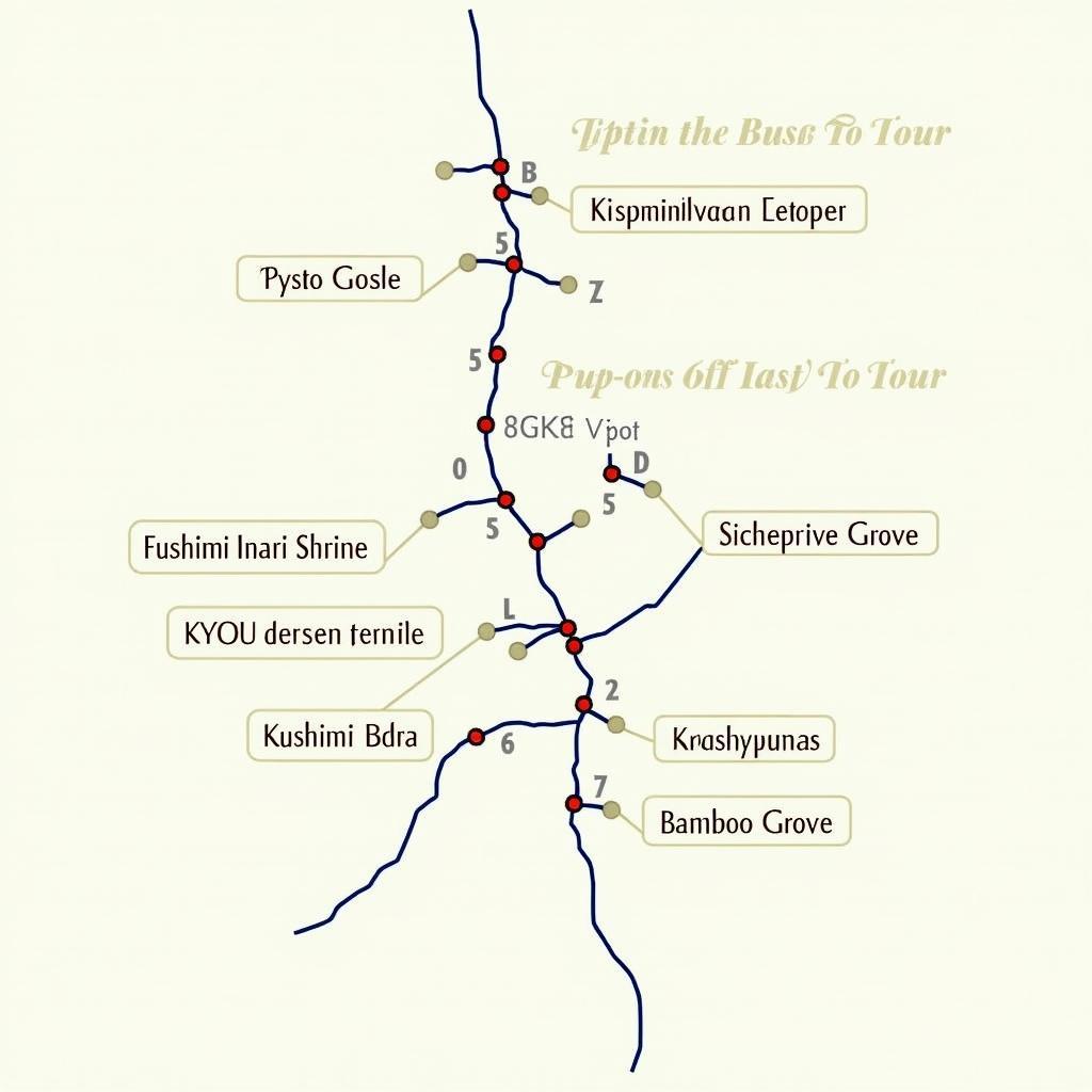 Kyoto Hop On Hop Off Bus Route Map